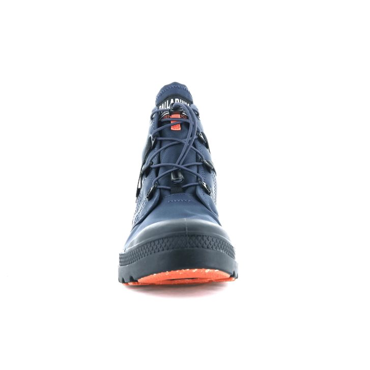 Palladium Pampa Travel Lite+ Waterproof Men's Boots Navy | UK I247-ZYH